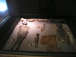 Museum exhibit of Chichorro mummies