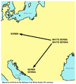 Переселение сербов из Белой Сербии, иллюстрирующее мнение о положении Белой Сербии на западе современной Украины.