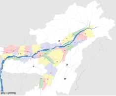 Map indicating the location of Assam