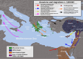 Image 12Invasions, destruction and possible population movements during the Late Bronze Age collapse, beginning c. 1200 BC (from History of Asia)