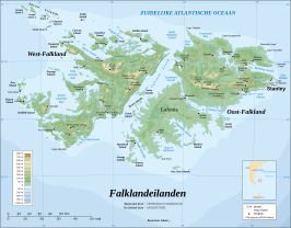 Kaart van Falklandeilanden