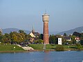 Ladenburg von Neckarhausen aus gesehen