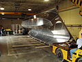 The underside of a boat during construction