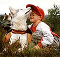 Image 19A Siberian husky with a human companion (from Dog)