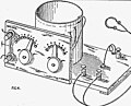 Image 8In the 1920s, the United States government publication, "Construction and Operation of a Simple Homemade Radio Receiving Outfit", showed how almost any person handy with simple tools could a build an effective crystal radio receiver. (from History of radio)