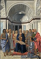 Sacra conversazione con Federico da Montefeltro orante, de Piero della Francesca (1472).