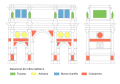 Schema dei rilievi dell'arco di Costantino (315)