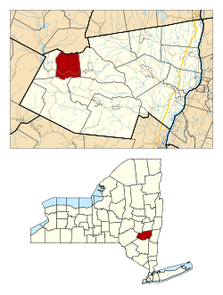 Location in Greene County and the state of New York.