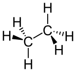 Structuurformule van ethaan