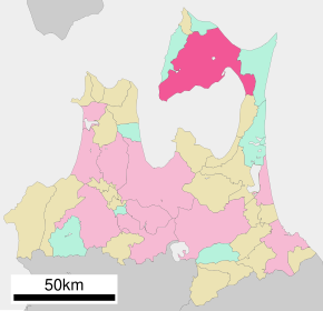 Poziția localității Mutsu