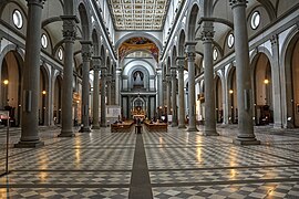 Basílica de San Lourenzo de Florencia, reforma iniciada en 1419, Filippo Brunelleschi.