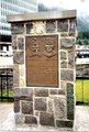 Memorial to the founders of the city, Richard Harris and Joe Juneau