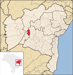 Location of Paratinga in Bahia