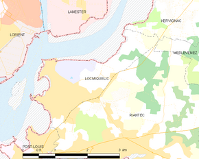 Poziția localității Locmiquélic