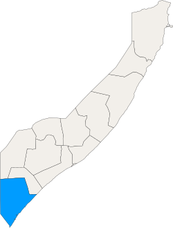 Location in Somalia.