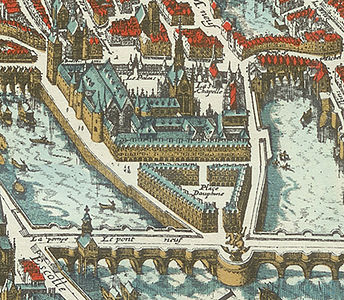 Sainte-Chapelle in Palais de la Cité in 1615