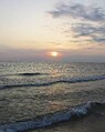 Sunset on Lake Michigan. Michigan is second behind Alaska in water area.