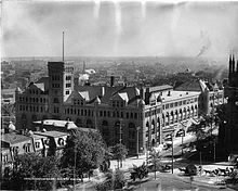 Black and white exterior of building