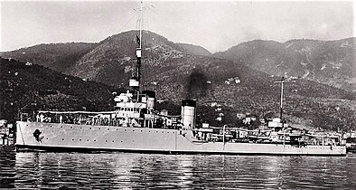 The Italian destroyer Pantera in 1935