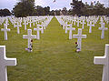 Cimetière militaire en Normandie.