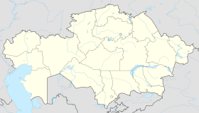 Almaty trên bản đồ Kazakhstan