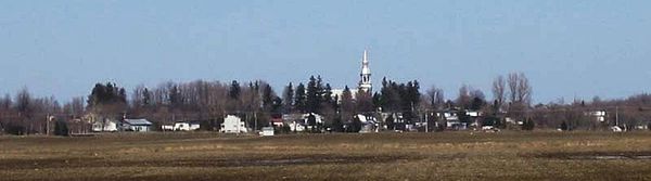 Vue sur Saint-Télesphore au printemps