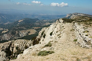 Sant Alís a 1.675 m high peak in Serra del Montsec