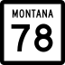 Montana Highway 78 marker