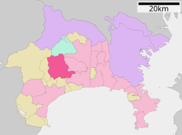 Situering van Hadano in de prefectuur Kanagawa