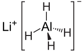 Structuurformule van lithiumaluminiumhydride