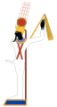 the god Amun-Ra (itself a combination of Amun and Ra) was occasionally equated with Min to form a God called Amun-Ra-Min, who was depicted similar to Min but had a sun disk on his headdress.