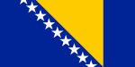 Bandeira da Bósnia e Herzegovina.