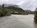 Zusammenfluss bei Hochwasser, 28. August 2023