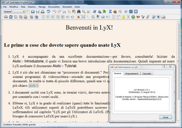 Screenshot di LyX 2.0.1 su Windows Vista