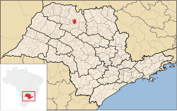 Localização de São José do Rio Preto em São Paulo