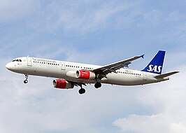 Een Airbus A321 van SAS