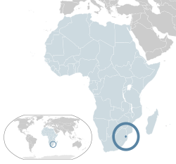 Location of Swaziland