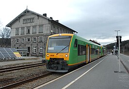 Twee Regio-Shuttles in het grensstation Bayerisch Eisenstein/Železná Ruda-Alžbětín (2007)