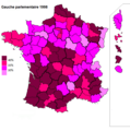 Résultats électoraux de la gauche parlementaire par département.