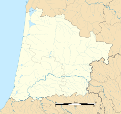 Mapa konturowa Landów, po prawej nieco na dole znajduje się punkt z opisem „Saint-Gein”