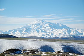 L'Elbrouz vu depuis le nord.