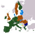 De Eurozone met ingang van 2008