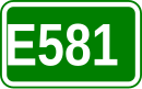 Zeichen der Europastraße 581