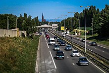 L'autoroute A351 à Hautepierre