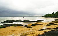 Praia de Kappad preto de Koyilandy.