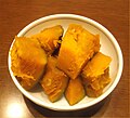 Nimono of kabocha, part of Japanese cuisine