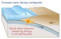 Image 22Plate slips, causing subsidence and releasing energy into water. (from Tsunami)