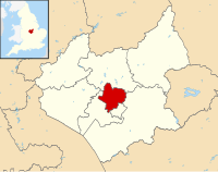 Location within Leicestershire and England