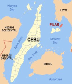 Peta Cebu dengan Pilar dipaparkan