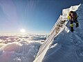 Image 33Climber approaching the summit of Manaslu at 8,163 metres (from Mountaineering)